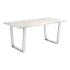 Atlas Dining Table Stone & Brushed Stainless Steel