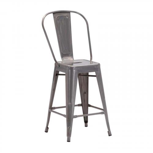 Elio Counter Chair Gunmetal Set of 2