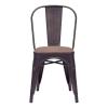 Elio Chair Rustic Wood Top