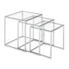 Pasos Nesting Table Clear Glass