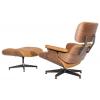 MOD Lounge Chair & Ottoman Terracotta Walnut