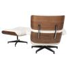 MOD Lounge Chair & Ottoman White Walnut