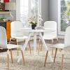 Lippa 36" Round Wood Top Dining Table with Tripod Base in White