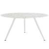 Lippa 60" Round Artificial Marble Dining Table with Tripod Base