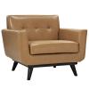 Engage Bonded Leather Armchair in Tan