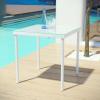 Harmony Outdoor Patio Aluminum Side Table in White