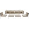 Harmony 8 Piece Outdoor Patio Aluminum Sectional Sofa Set
