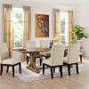 Den Extendable Wood Dining Table in Brown