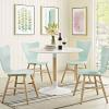 Whirl Round Dining Table in White