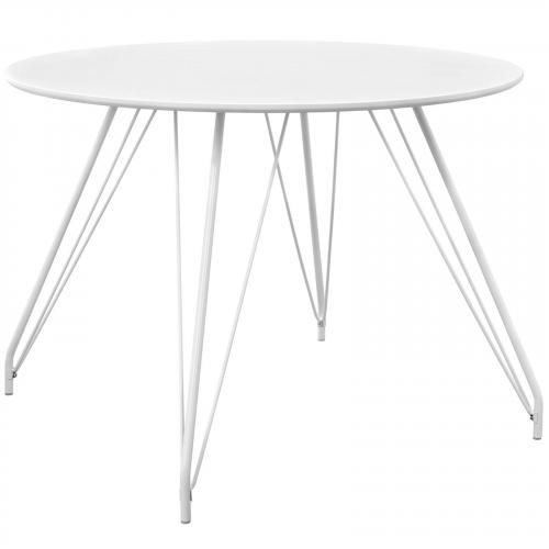 Satellite Circular Dining Table in White