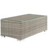 Repose Outdoor Patio Coffee Table in Light Gray