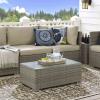 Repose Outdoor Patio Coffee Table in Light Gray