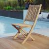 Marina Outdoor Patio Teak Folding Chair in Natural