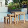 Marina Outdoor Patio Teak Nesting Table in Natural