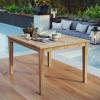 Marina Outdoor Patio Teak Dining Table in Natural