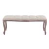 Regal Vintage French Upholstered Fabric Bench