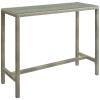 Conduit Outdoor Patio Wicker Rattan Large Bar Table in Light Gray