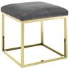Anticipate Ottoman with Gold Stainless Steel Base