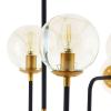 Ambition Amber Glass And Antique Brass 12 Light Pendant Chandelier