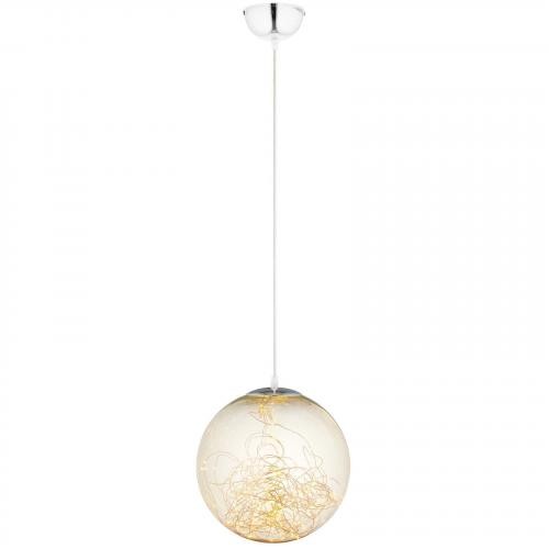 Fairy 8" Amber Glass Globe Ceiling Light Pendant Chandelier