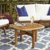 Saratoga Outdoor Patio Teak Coffee Table in Natural