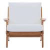 Saratoga Outdoor Patio Teak Armchair in Natural White