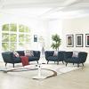 Bestow 3 Piece Upholstered Fabric Sofa and Armchair Set