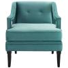 Concur Button Tufted Upholstered Velvet Armchair