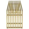 Gridiron Large Stainless Steel Bench in Gold