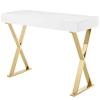 Sector Console Table in White Gold