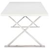Sector Dining Table in White Silver