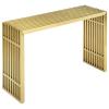 Gridiron Stainless Steel Console Table in Gold