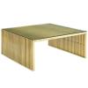 Gridiron Stainless Steel Coffee Table in Gold