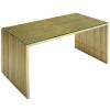 Gridiron Stainless Steel Dining Table in Gold