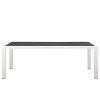 Stance 90.5" Outdoor Patio Aluminum Dining Table in White Gray