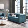 Heritage Upholstered Velvet Sofa