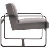 Astute Faux Leather Armchair in Gray