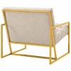 Bequest Gold Stainless Steel Upholstered Fabric Accent Chair