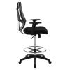 Extol Mesh Drafting Chair in Black