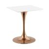 Lippa 24" Square Dining Table in Rose White