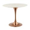 Lippa 36" Round Dining Table in Rose White