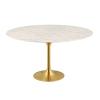 Lippa 60" Round Dining Table in Gold White