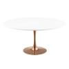 Lippa 60" Round Dining Table in Rose White