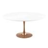 Lippa 60" Round Dining Table in Rose White
