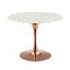 Lippa 40" Round Dining Table in Rose White