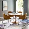 Lippa 47" Round Dining Table in Rose White