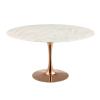 Lippa 54" Round Dining Table in Rose White