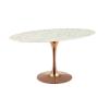Lippa 60" Oval Dining Table in Rose White