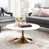 Lippa 36" Coffee Table in Rose White