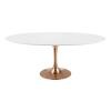 Lippa 78" Oval Dining Table in Rose White